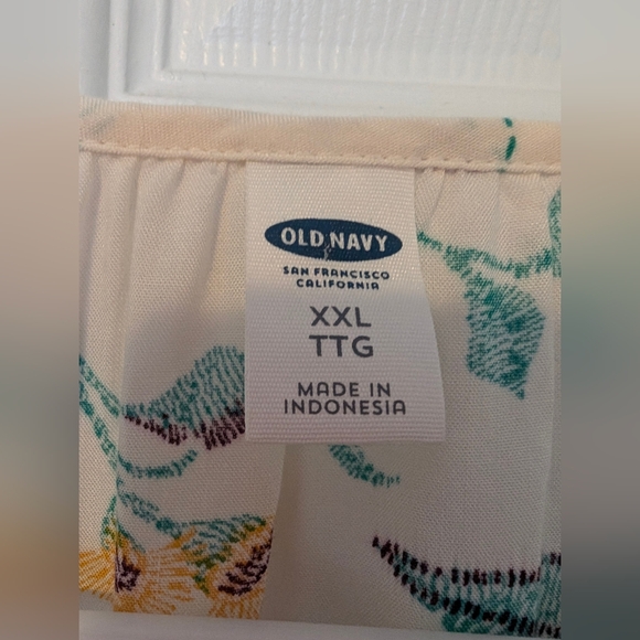 Euc Old navy floral long sleeve blouse size xxl - Picture 2 of 7